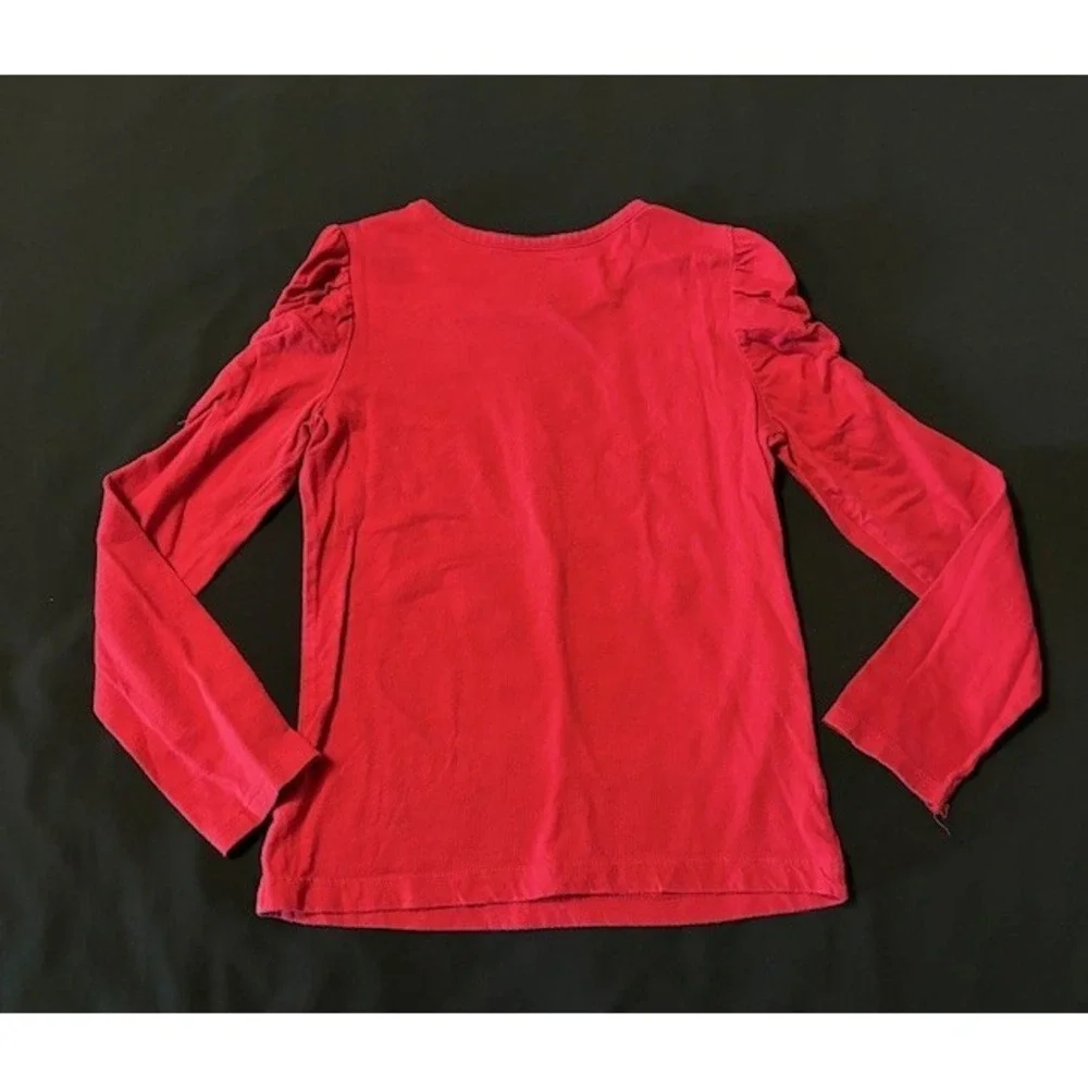 Childrens Place long sleeved red tee, girls size 7/8, NYC themed